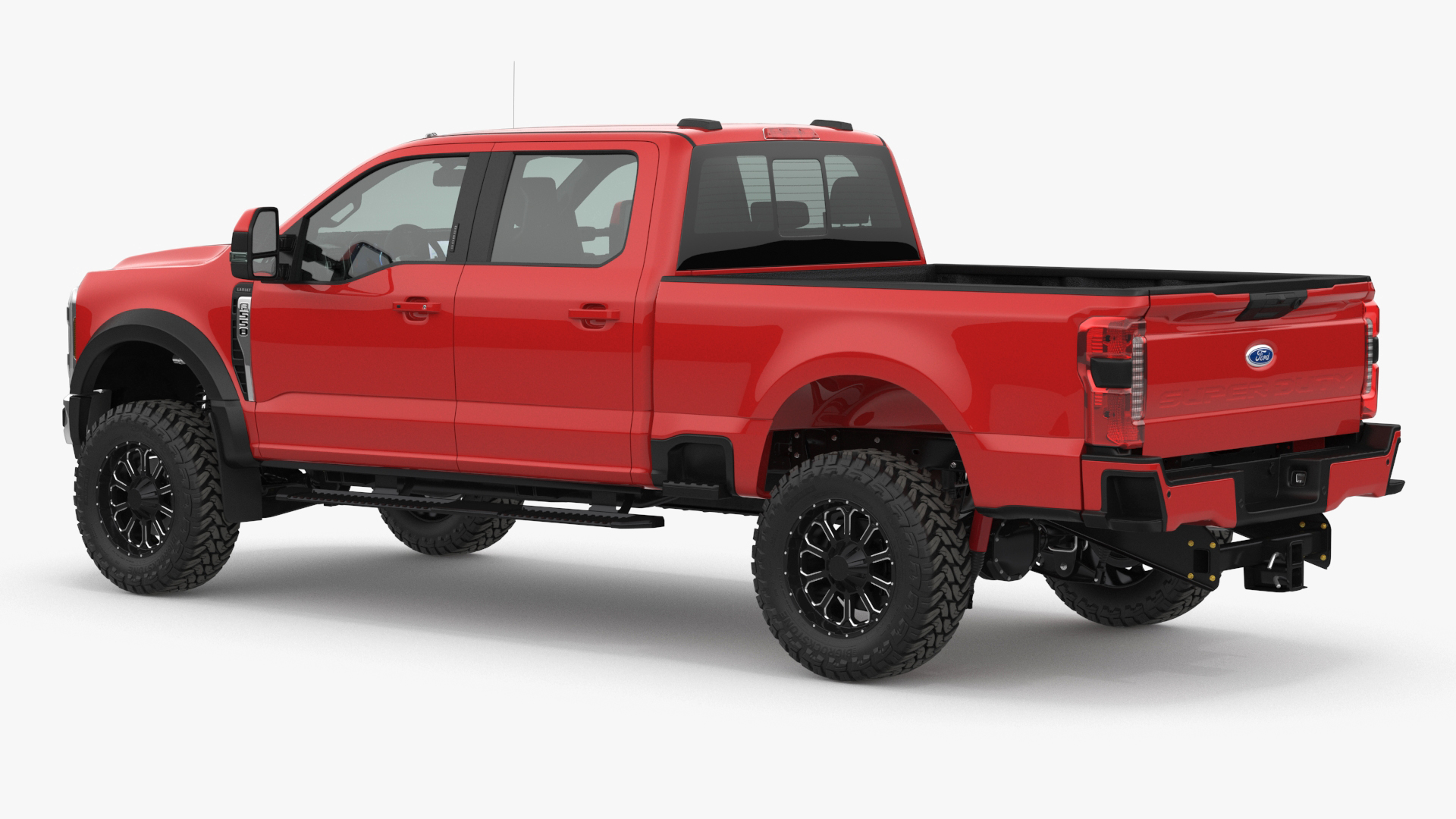 Ford Super Duty F-550 2023 Lift Kit Red 3D model
