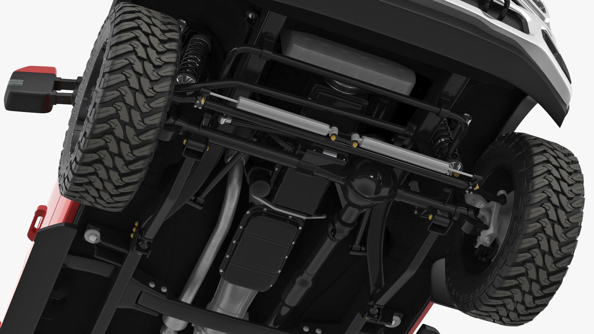 Ford Super Duty F-550 2023 Lift Kit Red 3D model