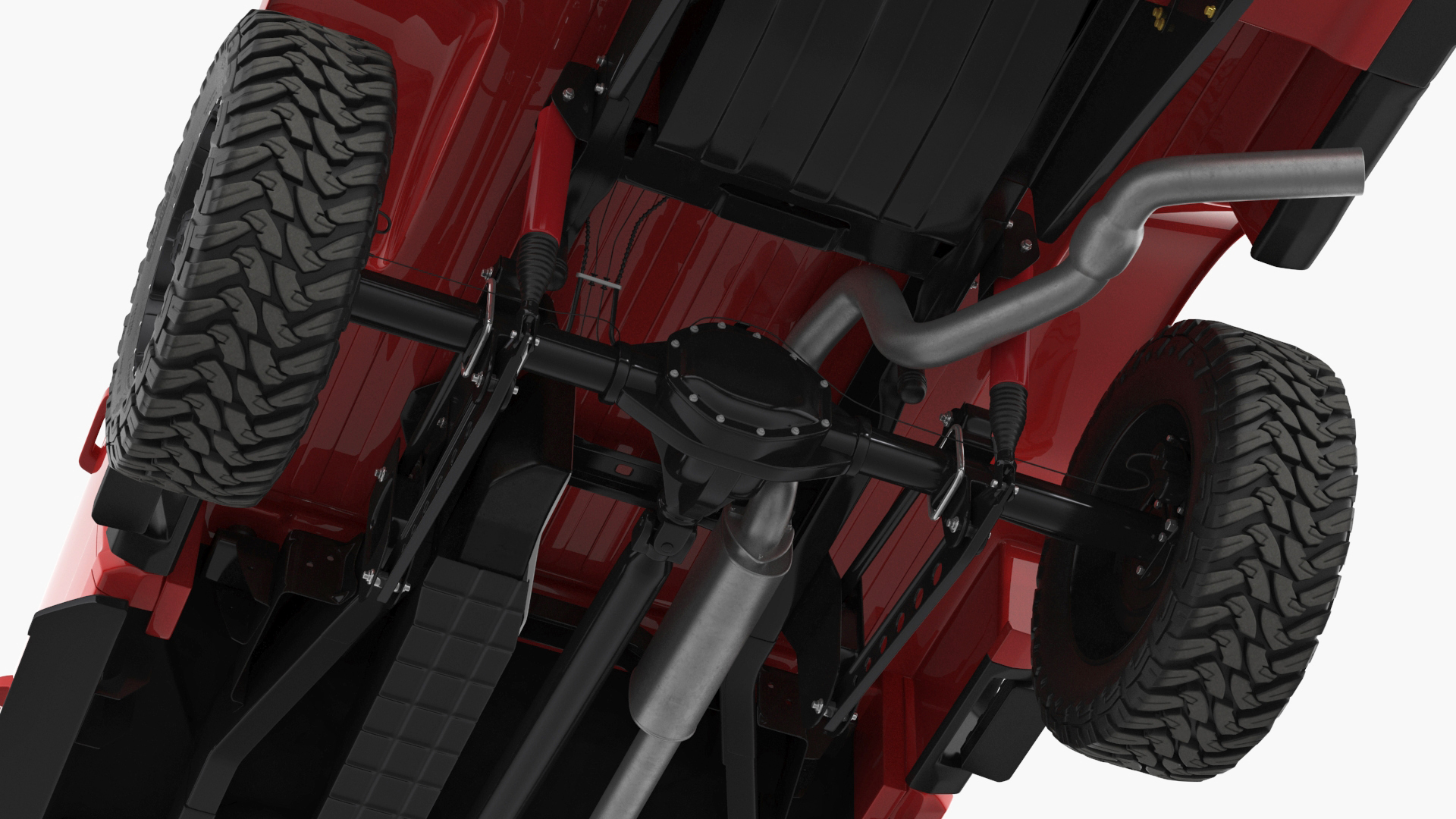 Ford Super Duty F-550 2023 Lift Kit Red 3D model