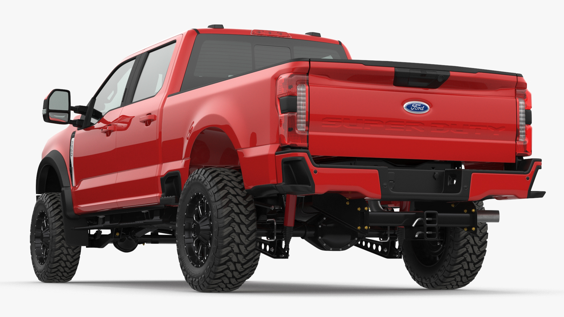 Ford Super Duty F-550 2023 Lift Kit Red 3D model