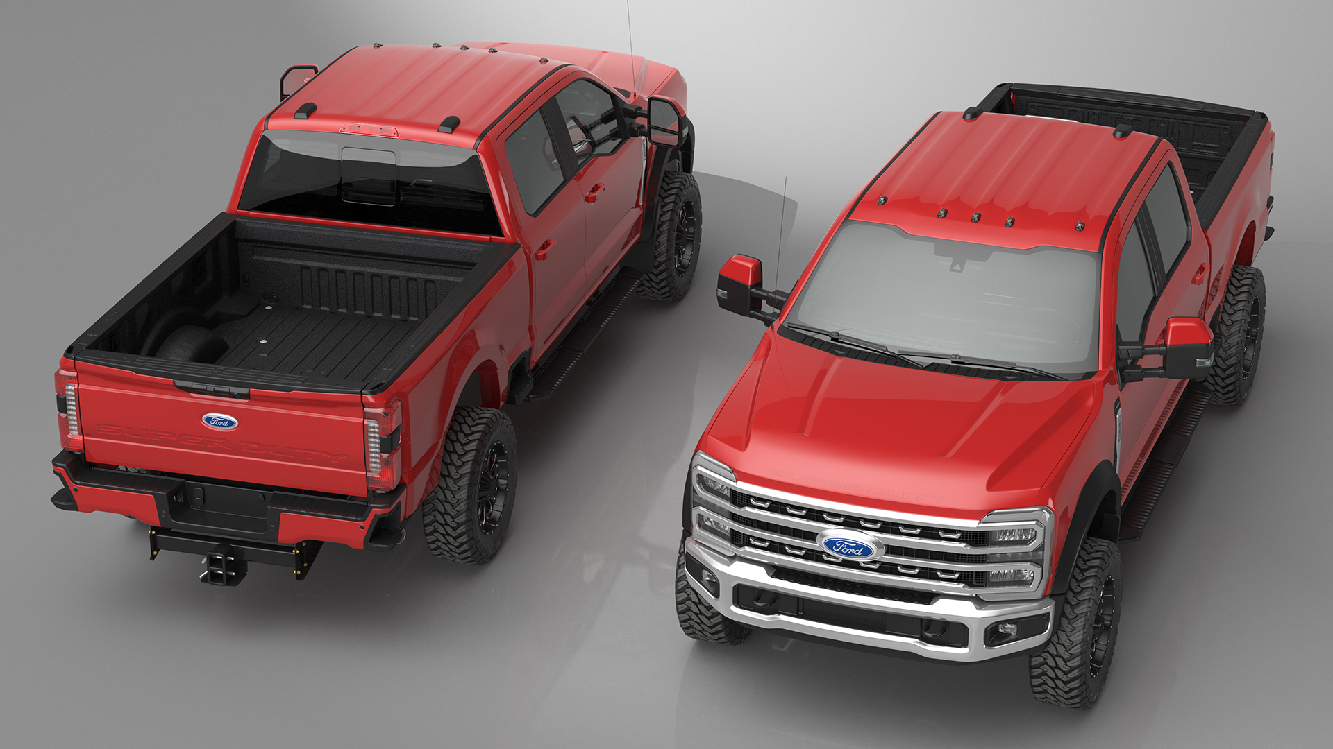 Ford Super Duty F-550 2023 Lift Kit Red 3D model