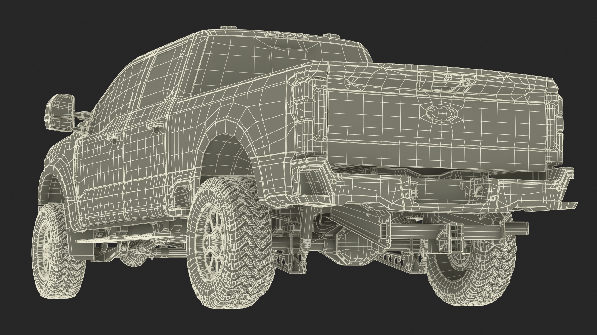 Ford Super Duty F-550 2023 Lift Kit Red 3D model