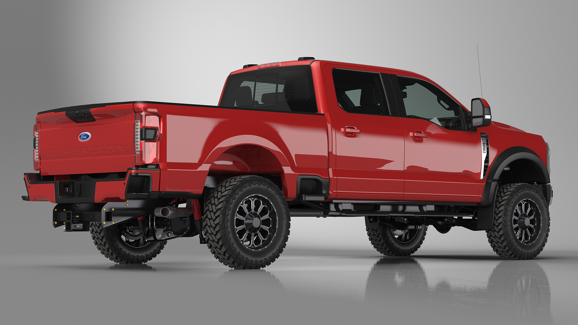 Ford Super Duty F-550 2023 Lift Kit Red 3D model