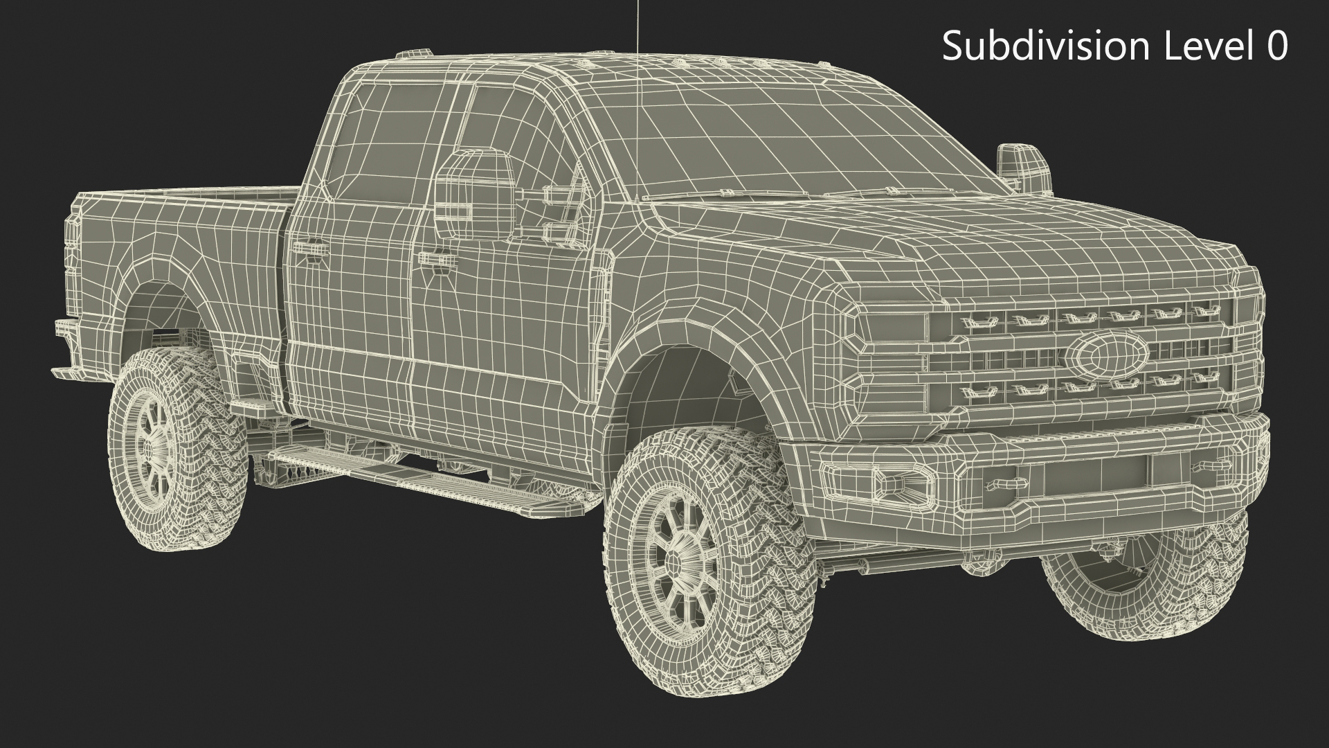 Ford Super Duty F-550 2023 Lift Kit Red 3D model