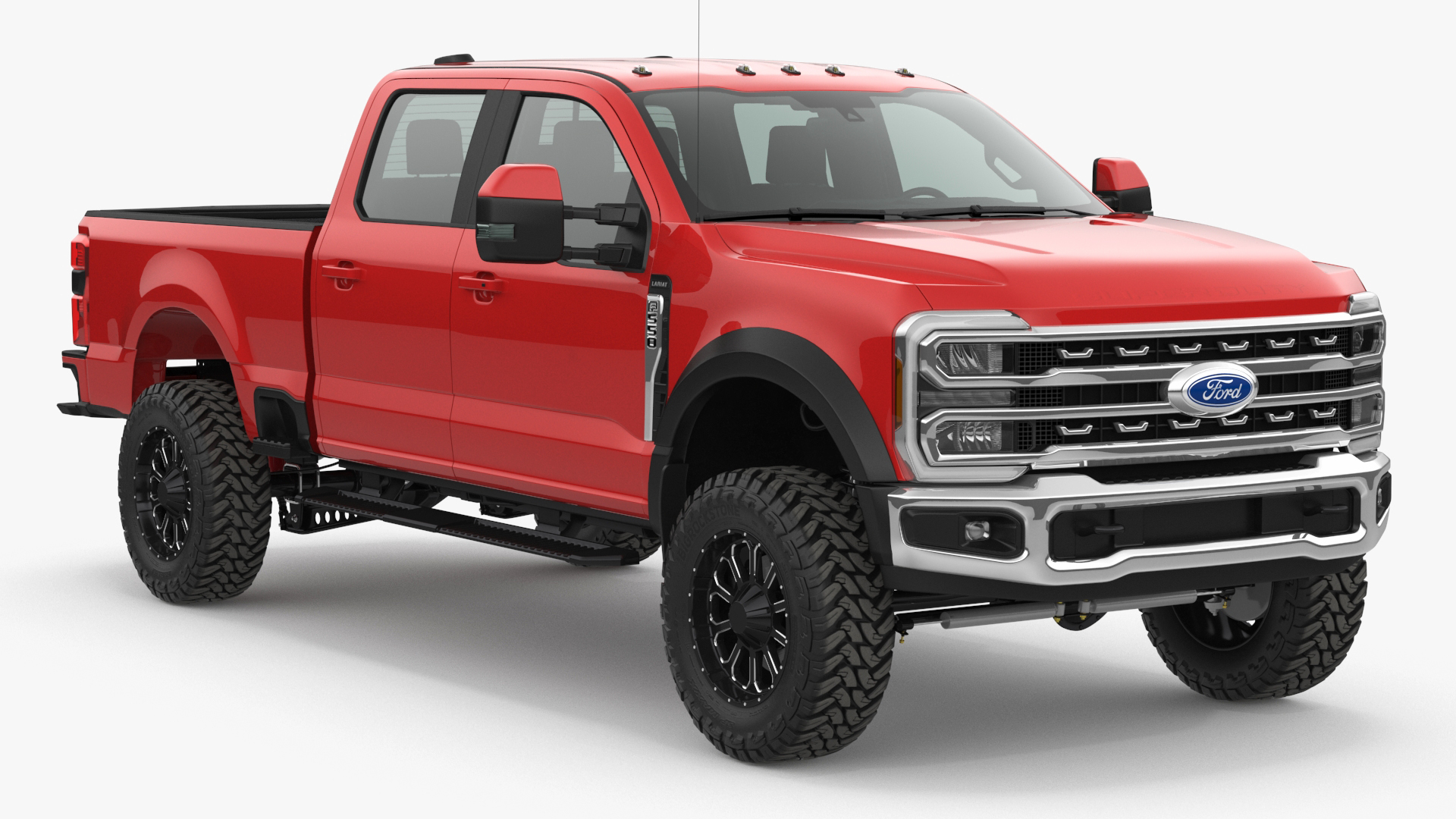 Ford Super Duty F-550 2023 Lift Kit Red 3D model