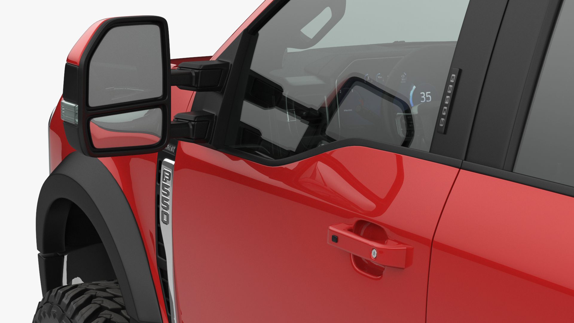 Ford Super Duty F-550 2023 Lift Kit Red 3D model