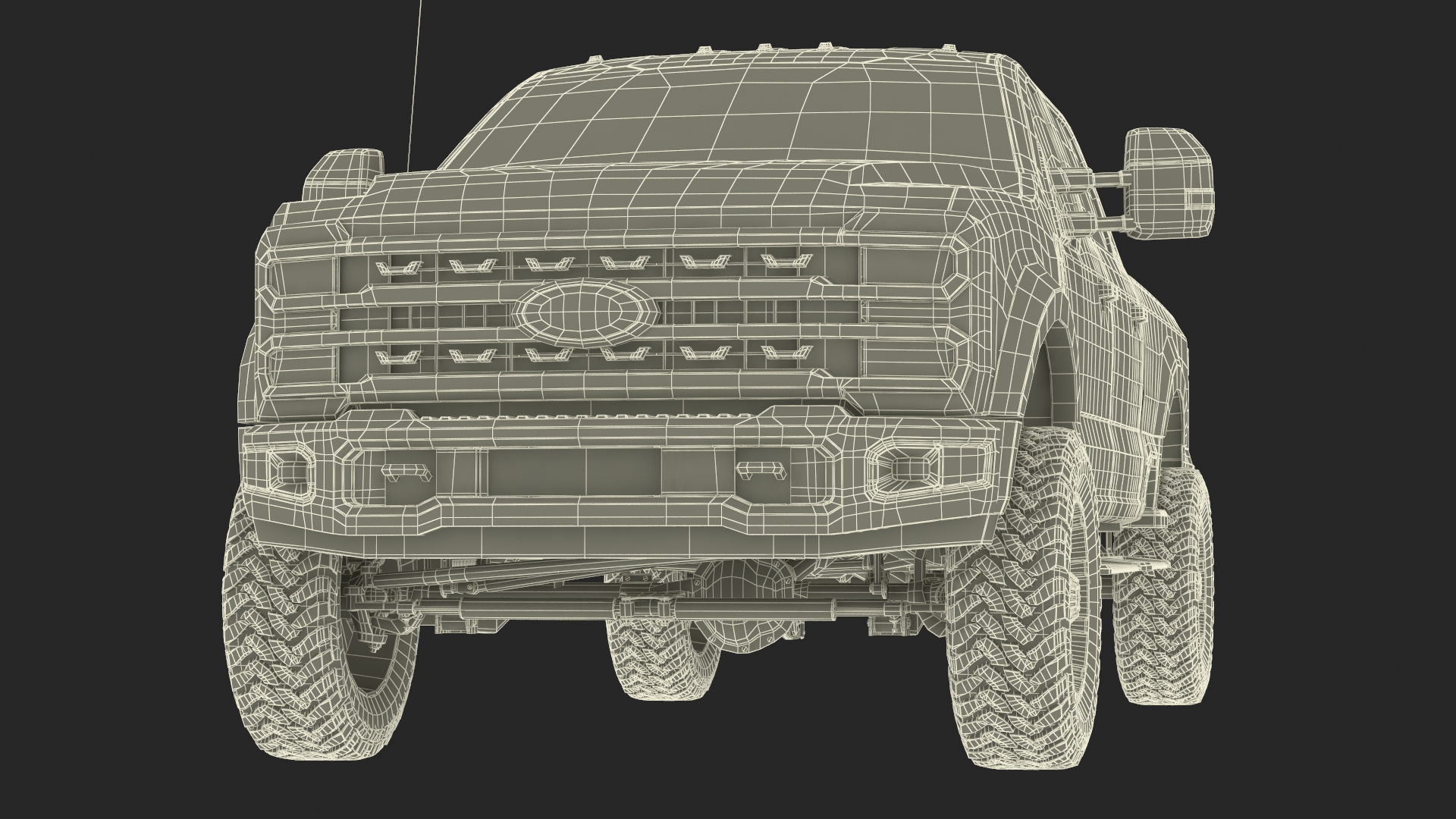Ford Super Duty F-550 2023 Lift Kit Red 3D model