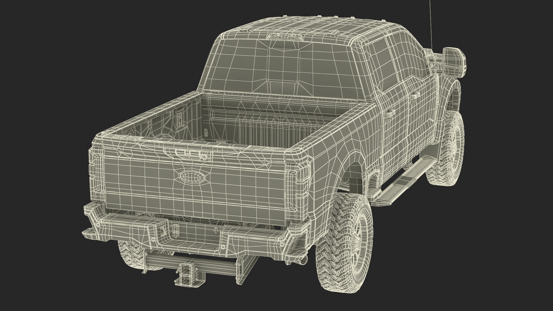 Ford Super Duty F-550 2023 Lift Kit Red 3D model
