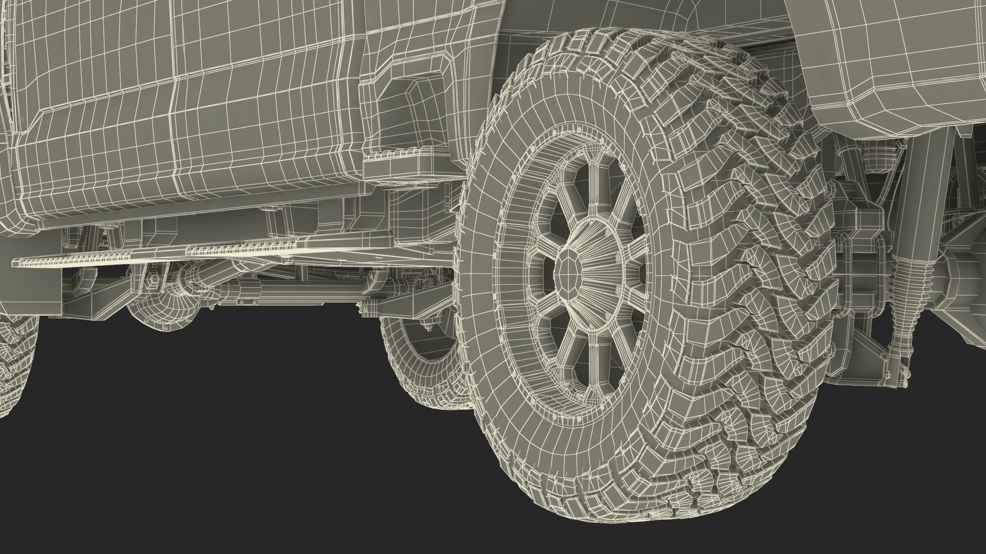 Ford Super Duty F-550 2023 Lift Kit Red 3D model