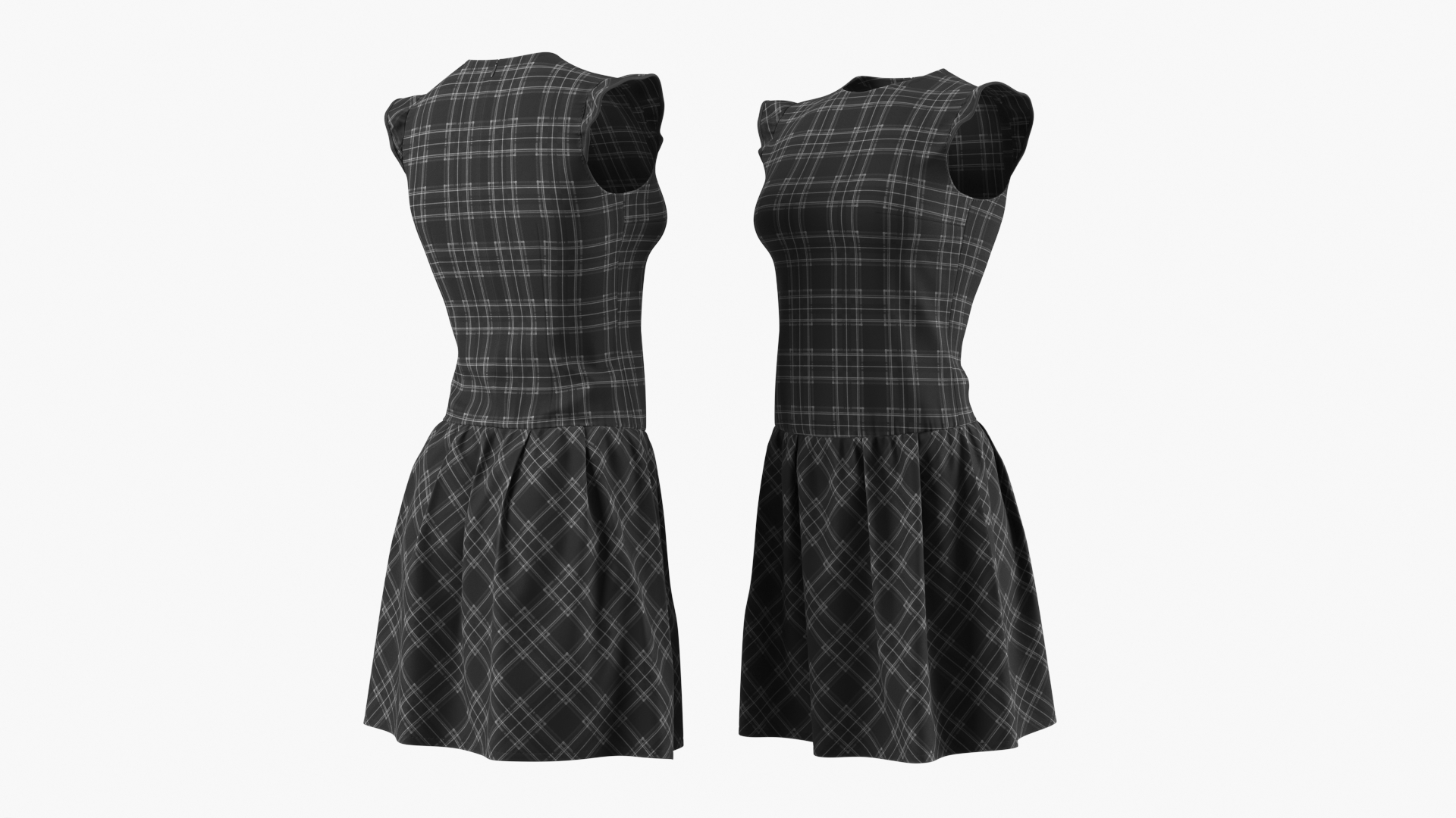 Womens and Girls Plaid Dress Set Multicolor - view 2