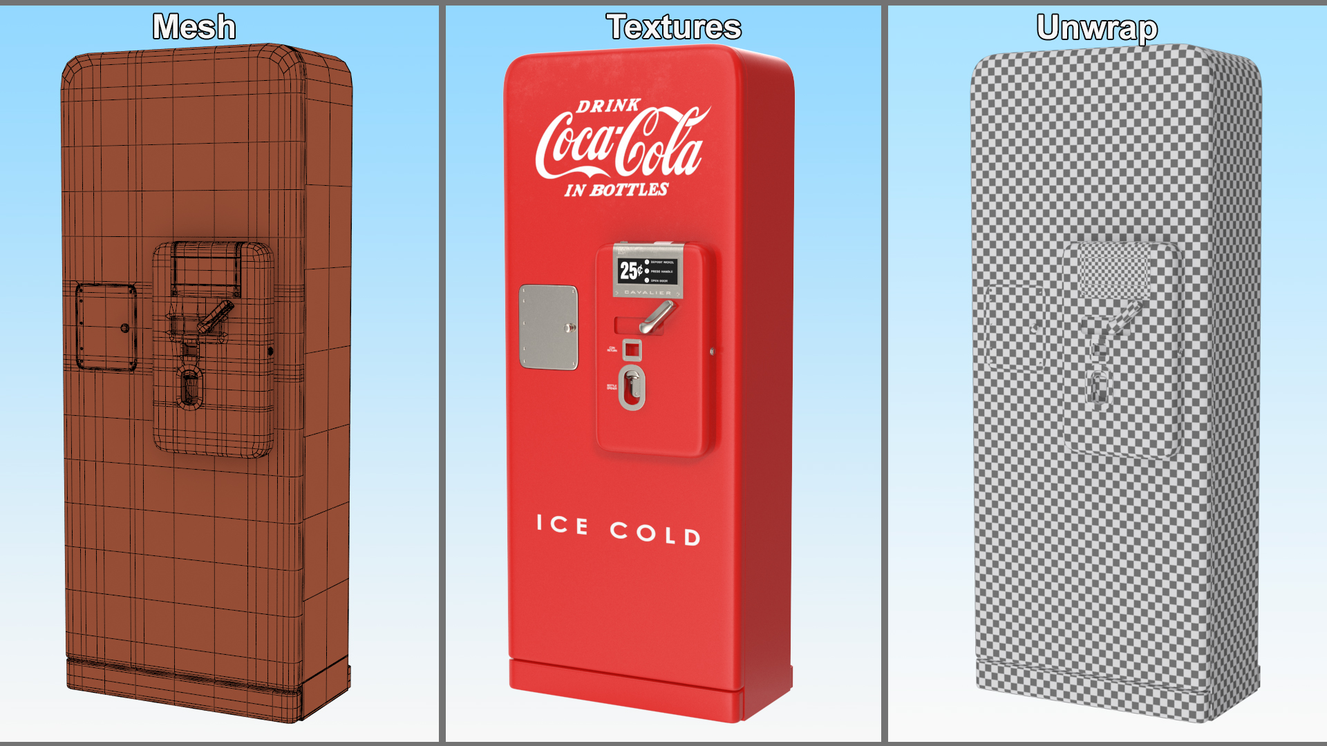 3D model Coca Cola Vintage Bottle Vending Machine