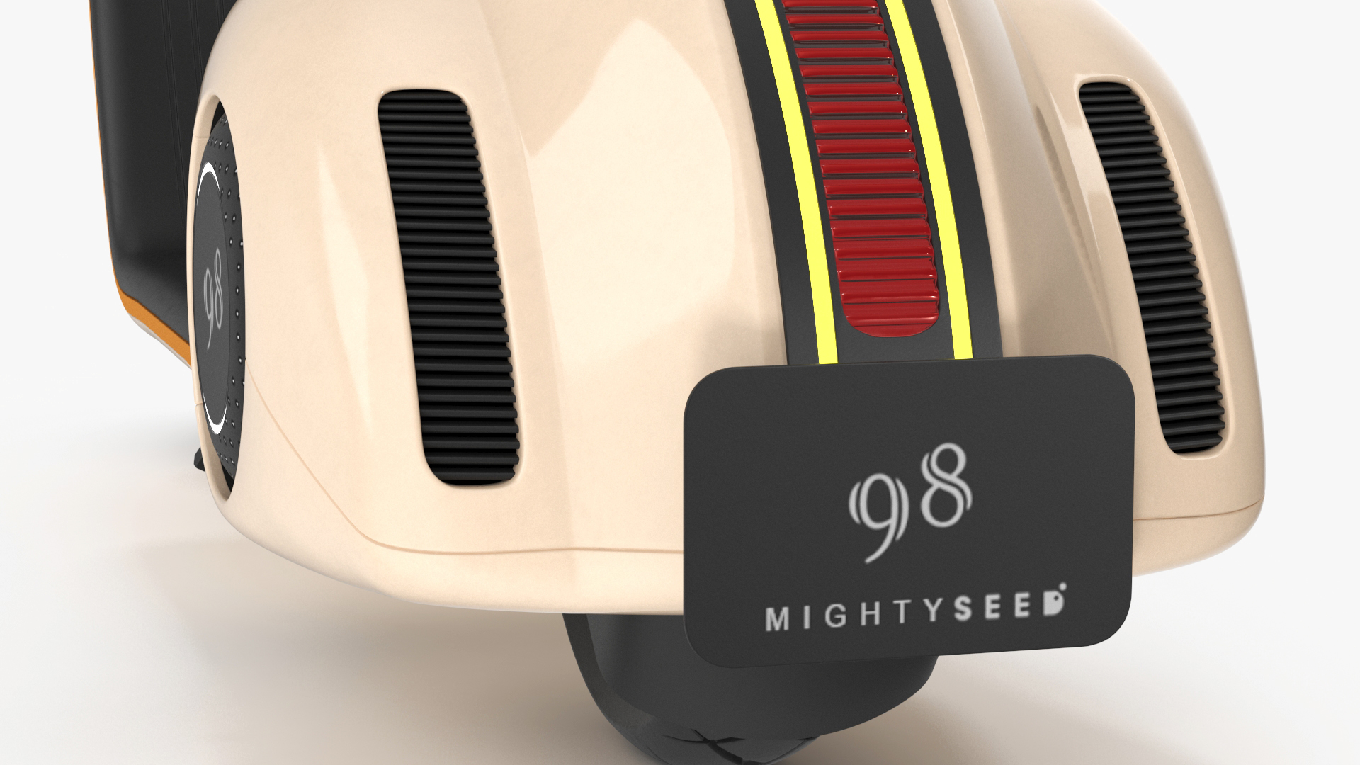 3D Beige Electric Scooter Vespa 98 Lights On
