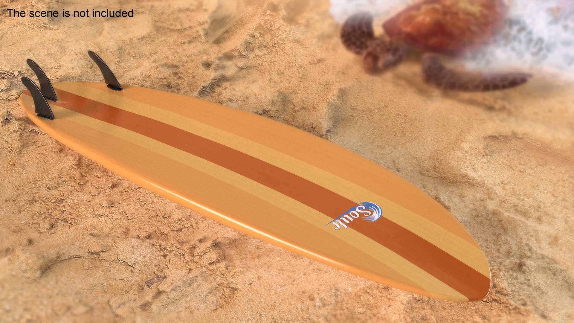3D model Hybrid Funboard Surfboard
