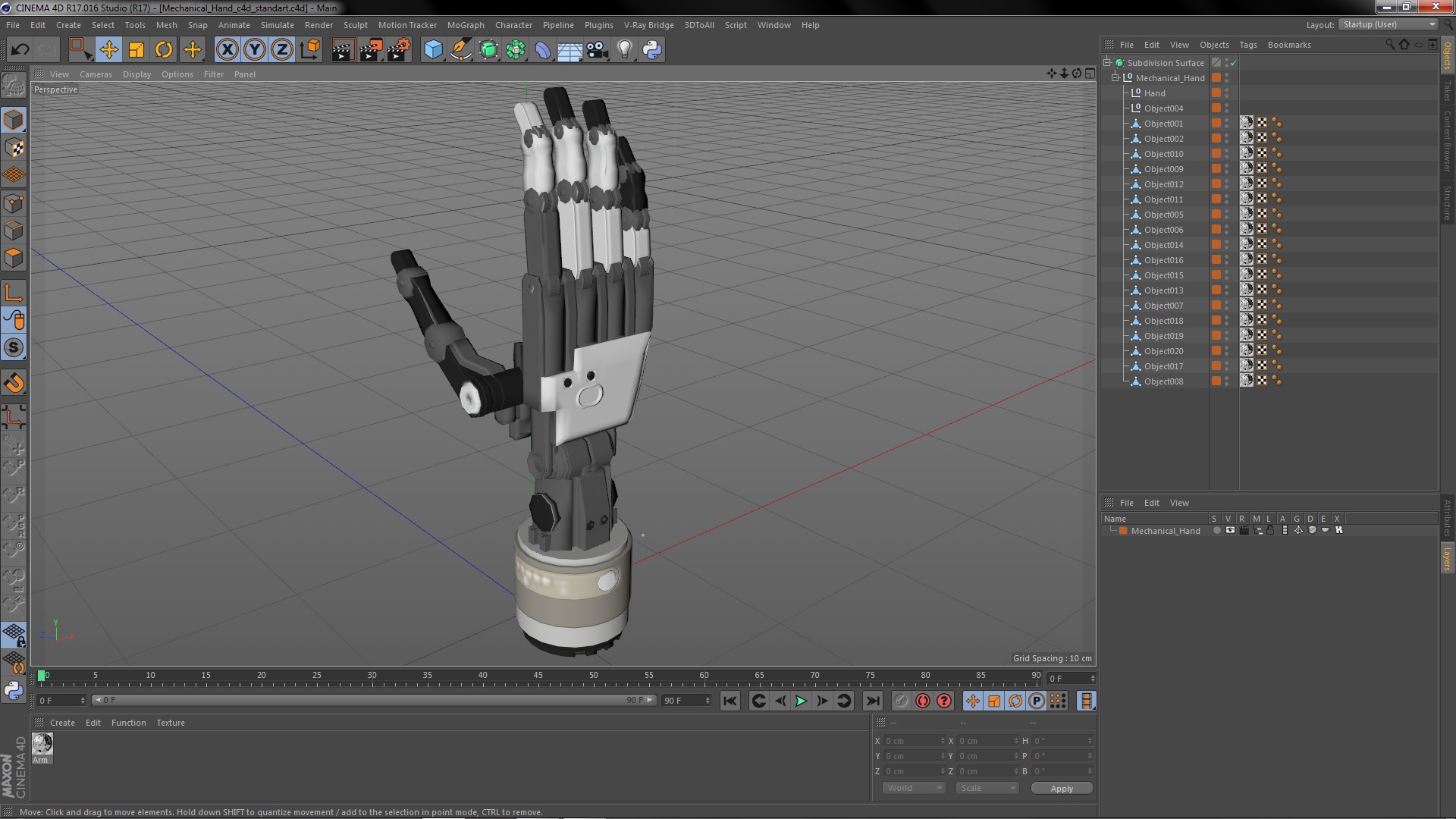 3D model Mechanical Hand