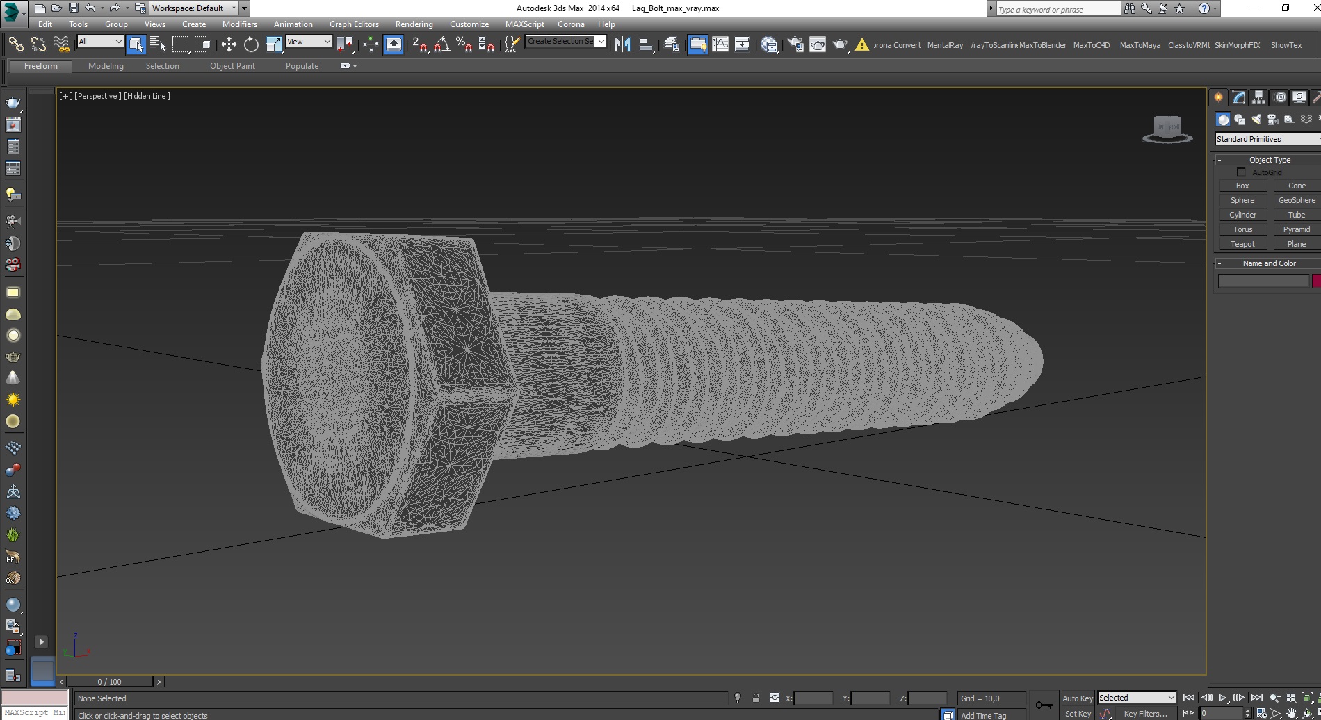 3D Lag Bolt for 3D Print