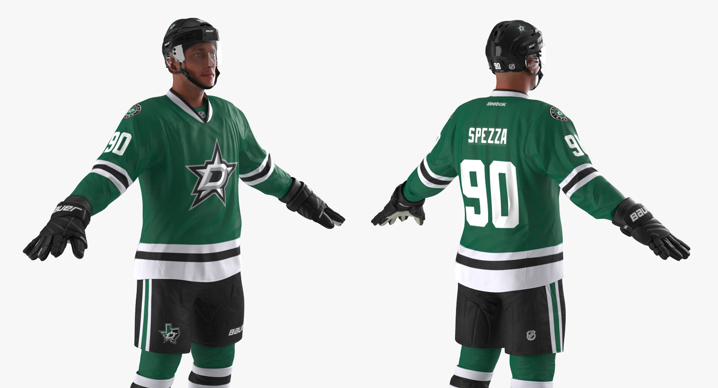 3D Hockey Player Dallas Stars