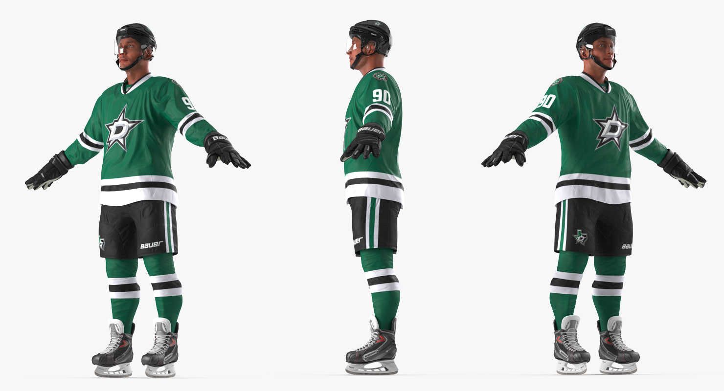 3D Hockey Player Dallas Stars