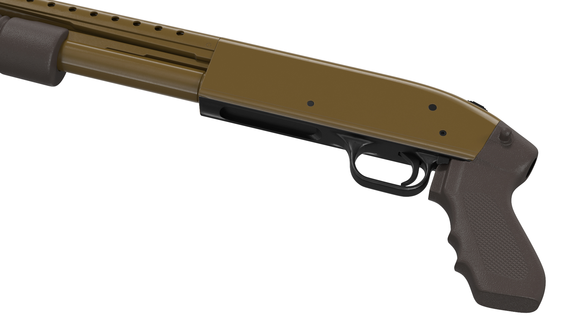 3D model Green Pump Action Shotgun