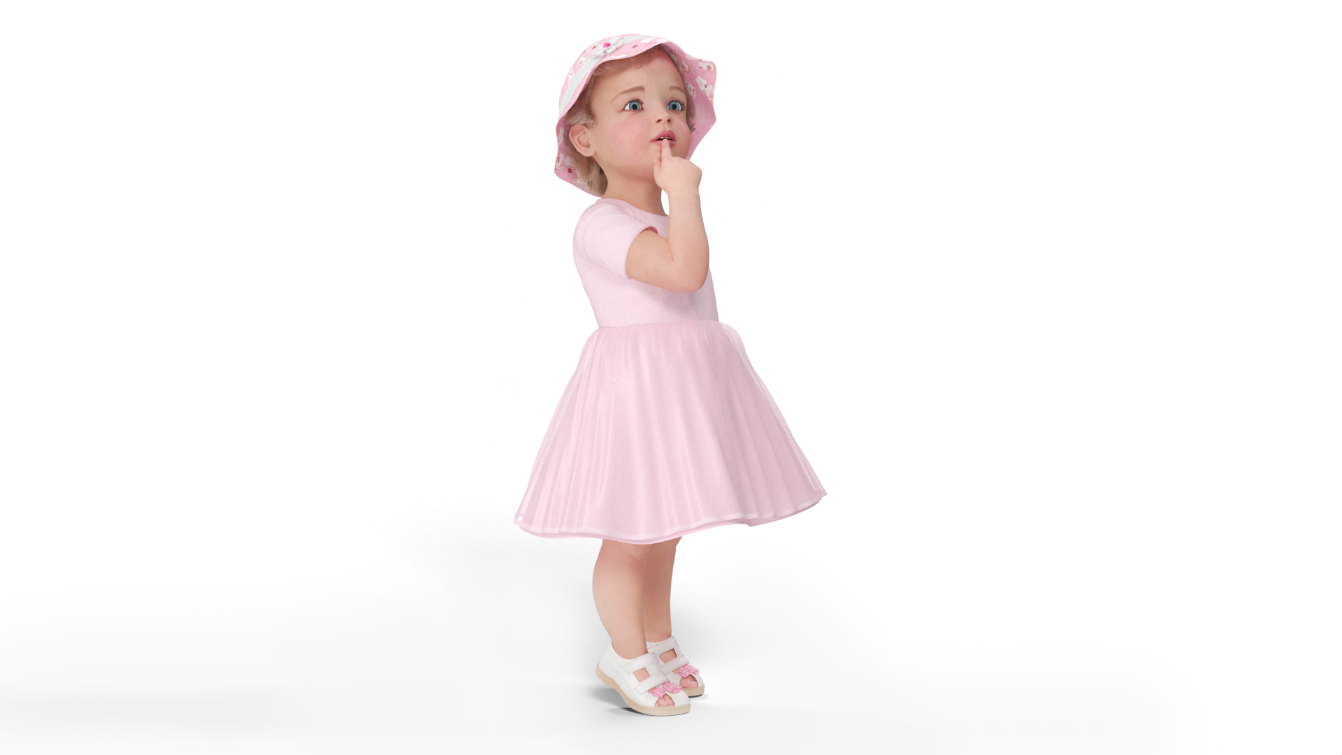 Baby Girl Outdoor Summer Dress Curious Fur 3D