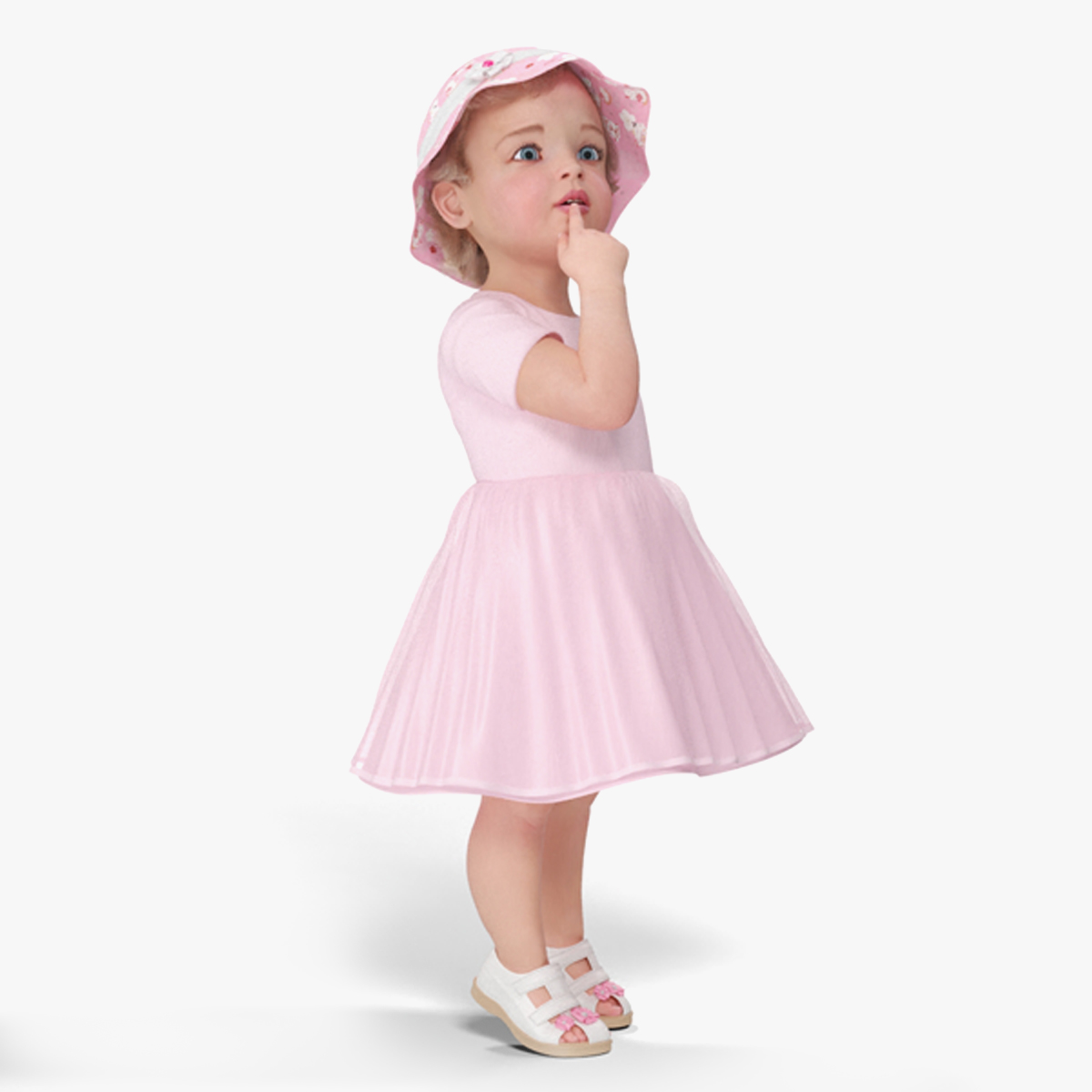 Baby Girl Outdoor Summer Dress Curious Fur 3D
