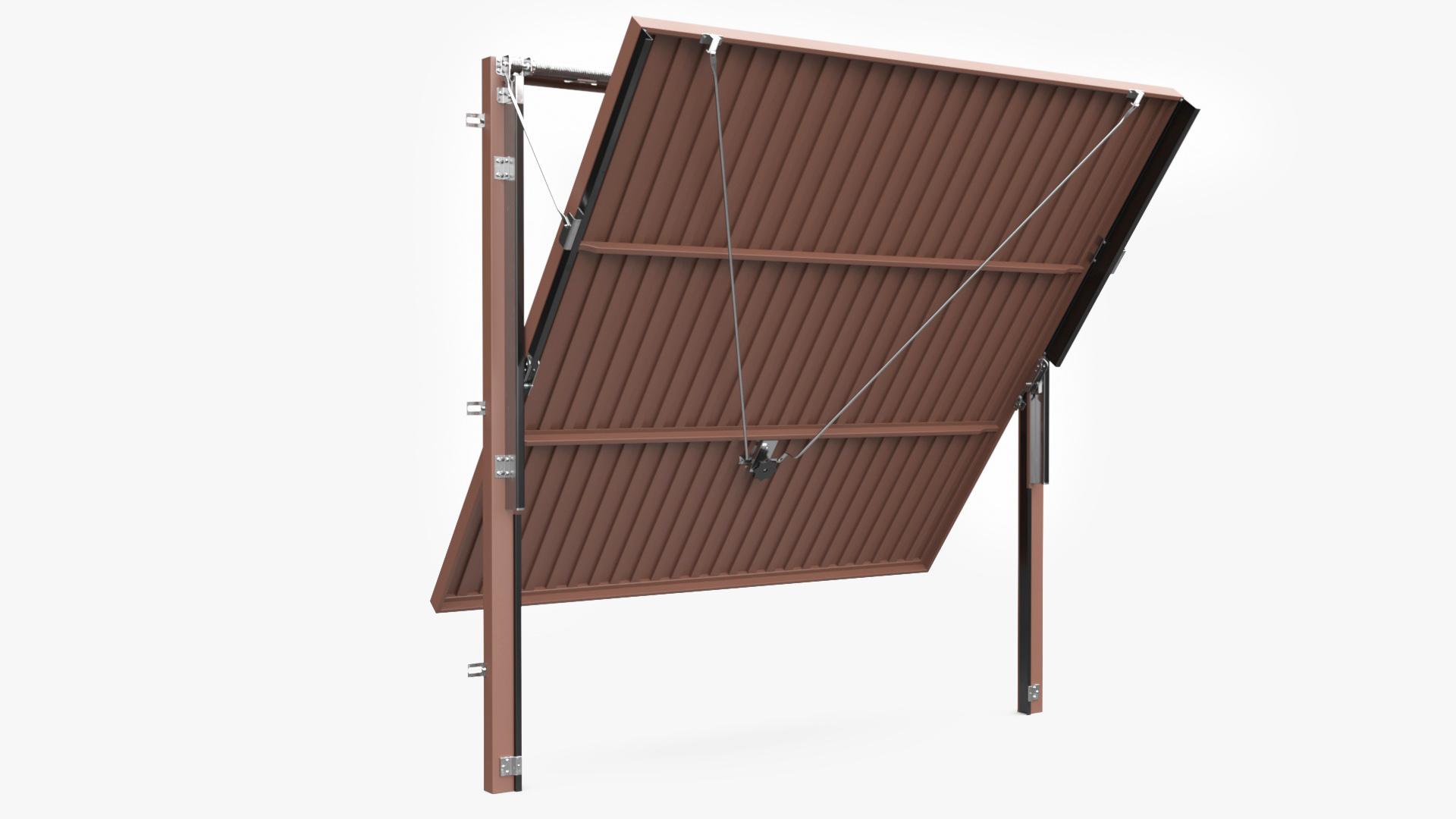 3D model Folding Automatic Garage Door Rigged for Cinema 4D