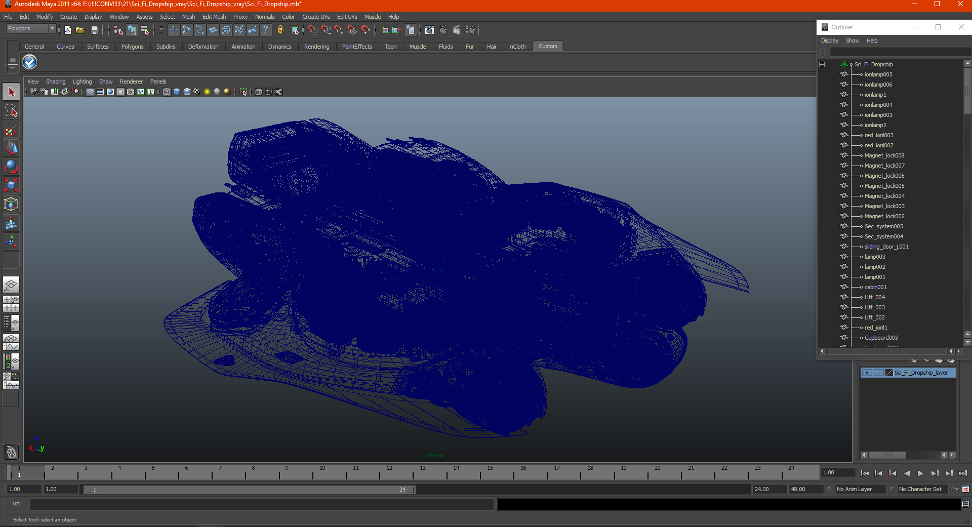 3D model Sci Fi Dropship