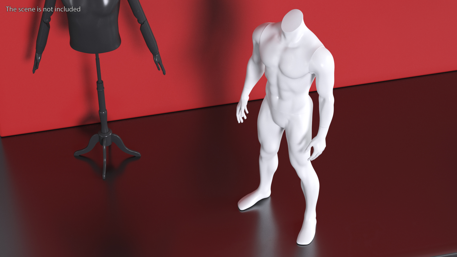 White Male Sports Mannequin 3D