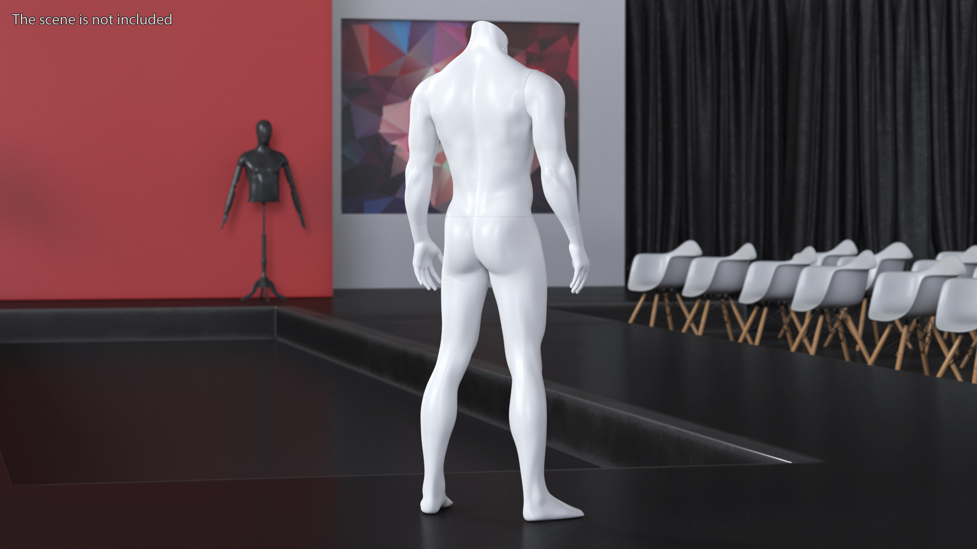 White Male Sports Mannequin 3D