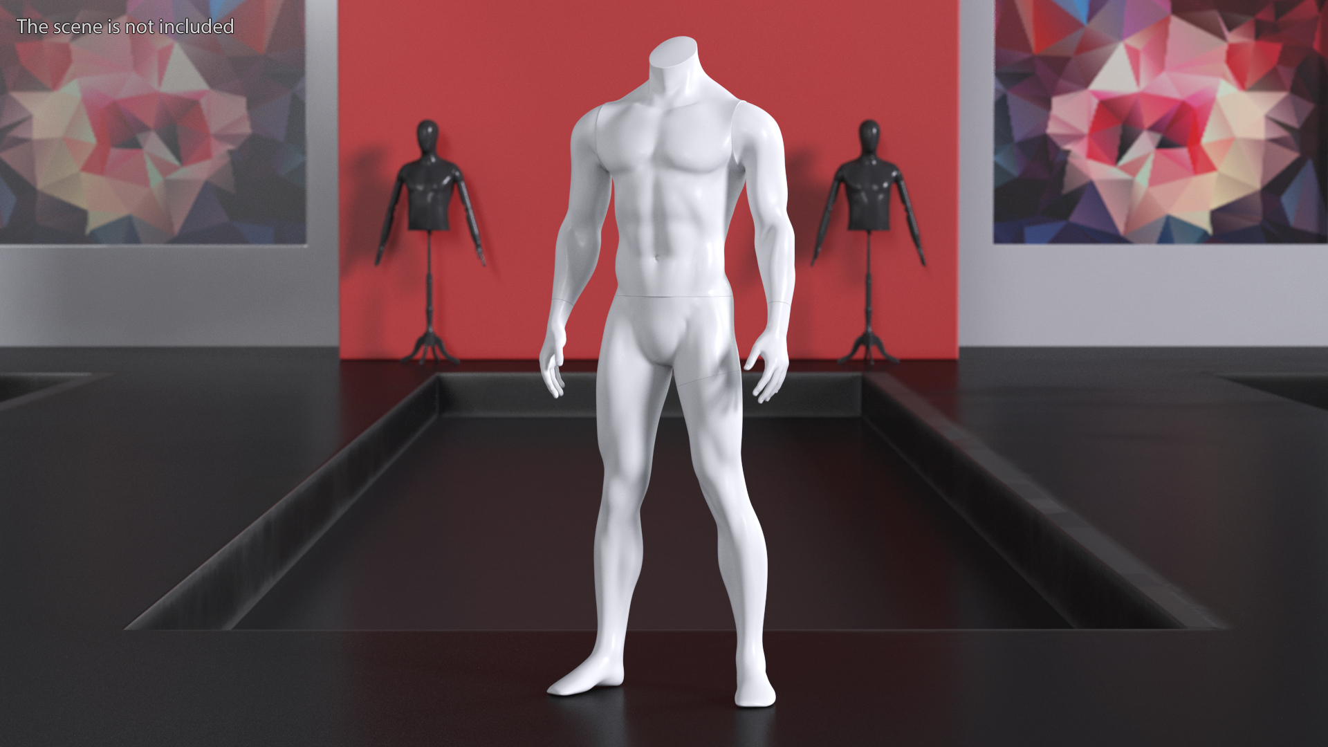 White Male Sports Mannequin 3D