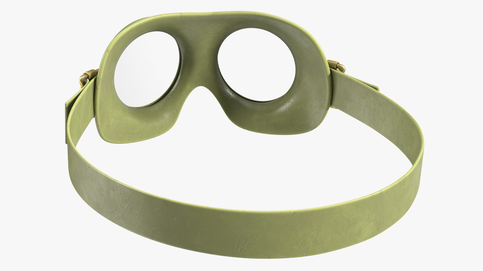 NATO Protection Goggles Green on Mannequin Head 3D