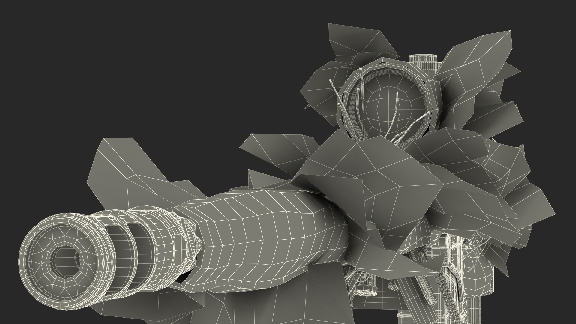 3D model Rifle Barrett 98 Bravo Ghillie Wrap