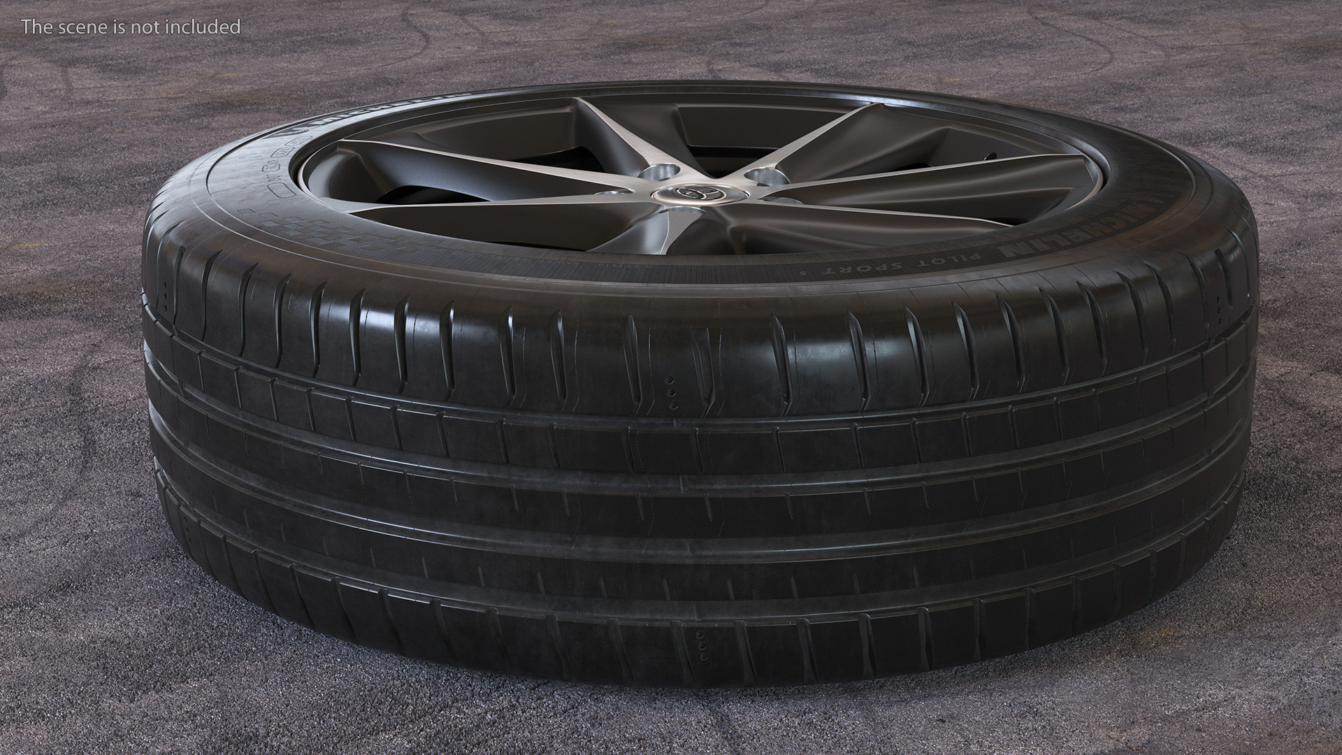 3D Toyota Car Wheel Rim Carrying Michelin Tire model