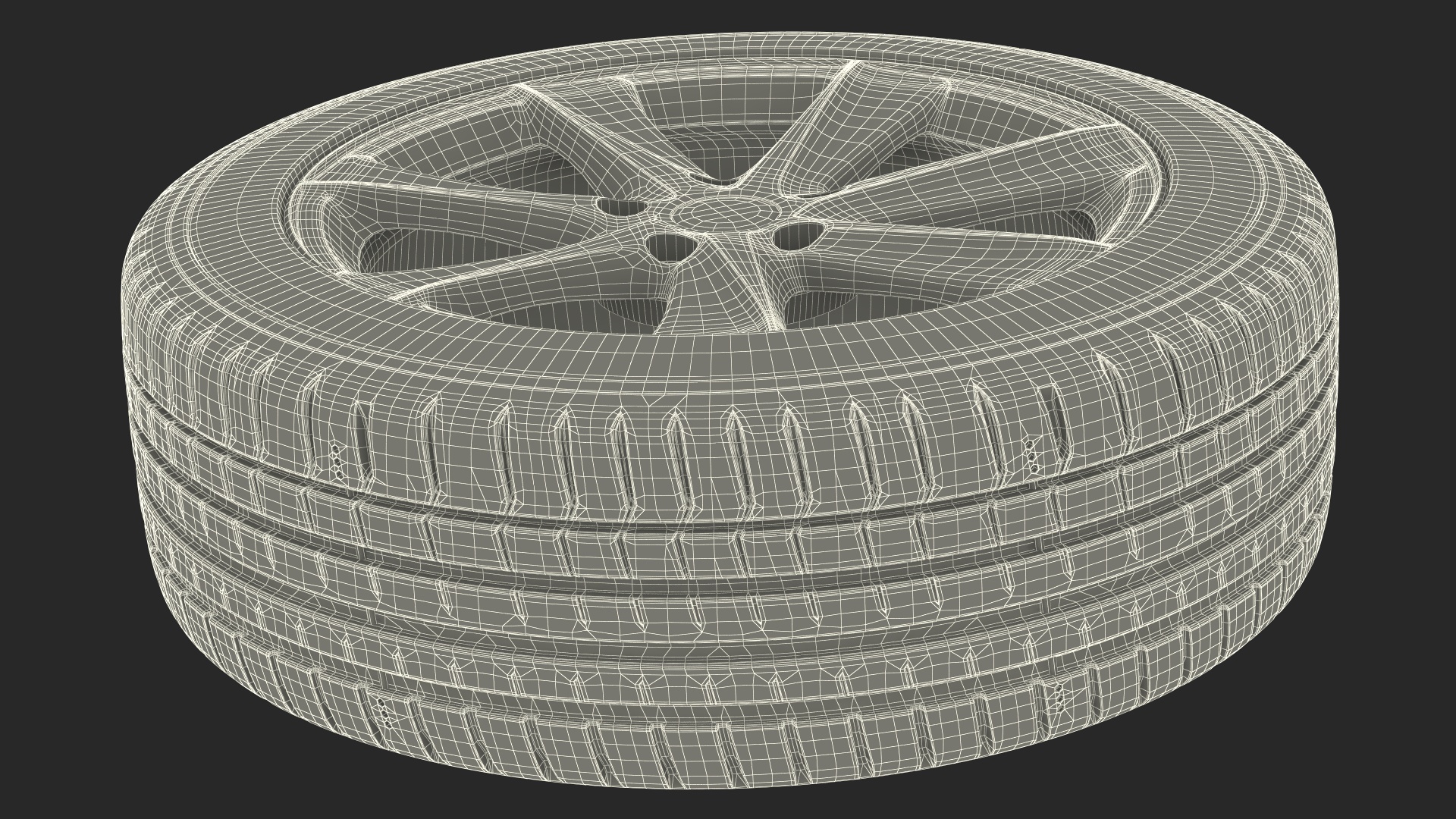 3D Toyota Car Wheel Rim Carrying Michelin Tire model