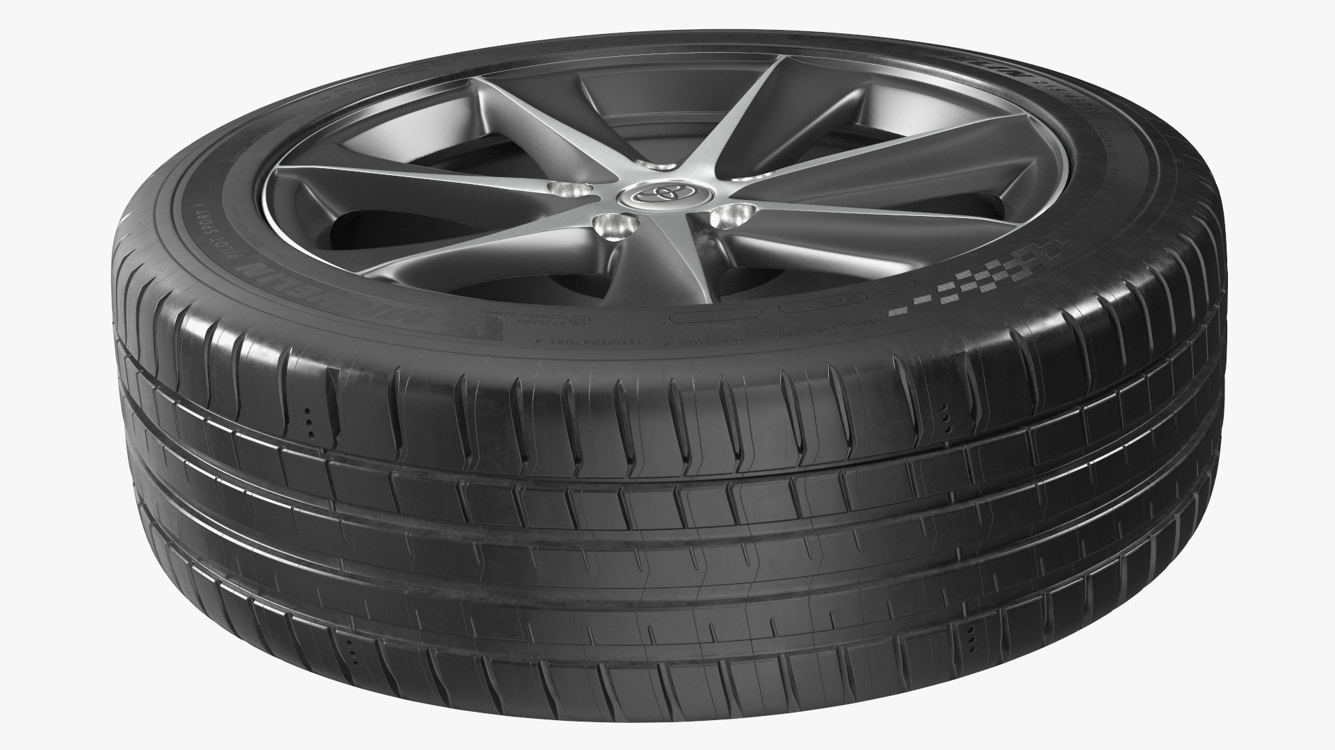 3D Toyota Car Wheel Rim Carrying Michelin Tire model