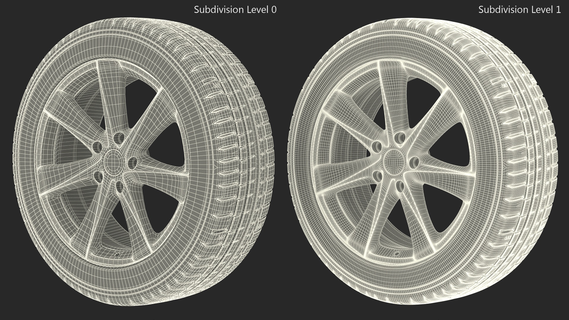 3D Toyota Car Wheel Rim Carrying Michelin Tire model