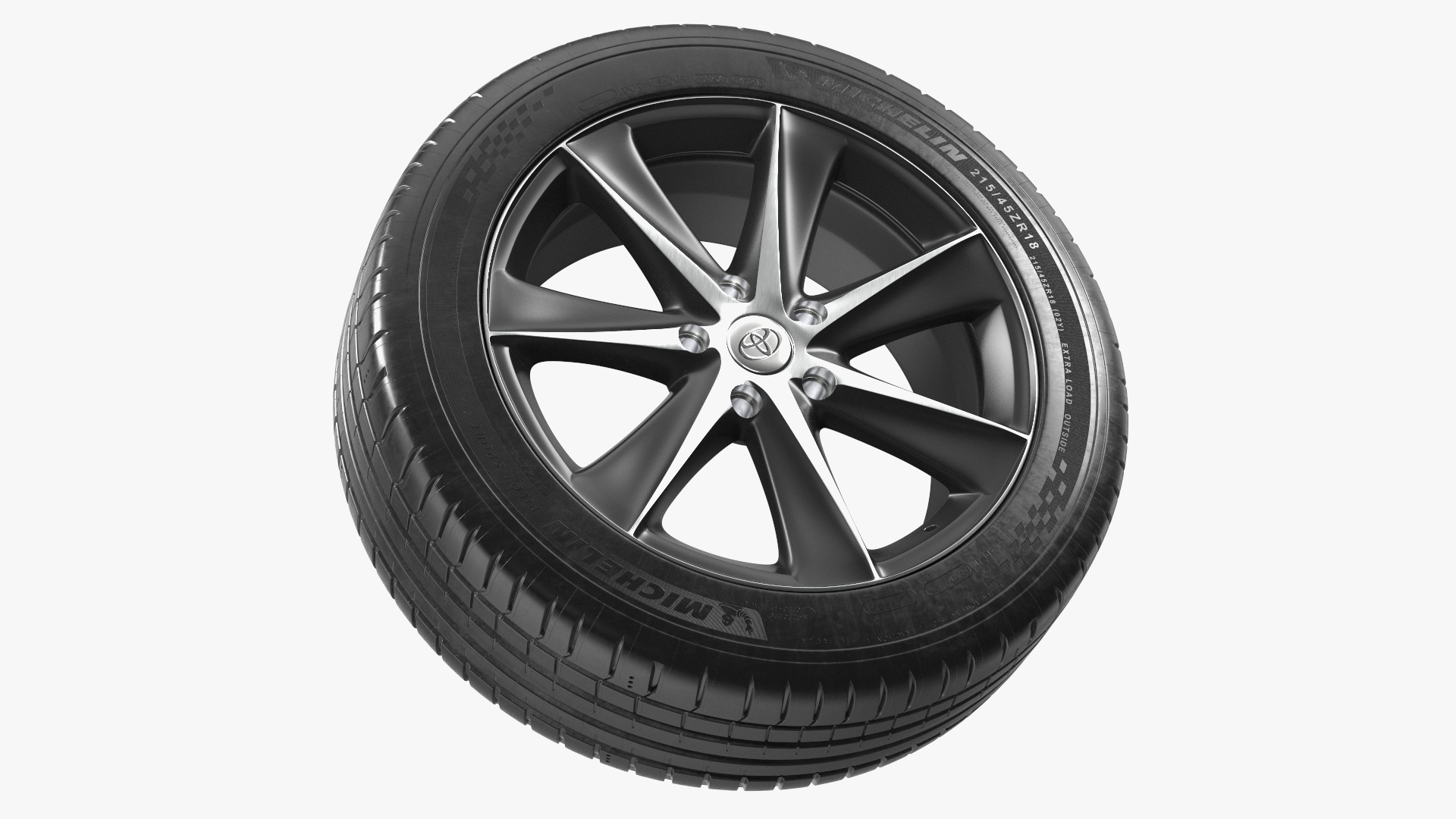 3D Toyota Car Wheel Rim Carrying Michelin Tire model