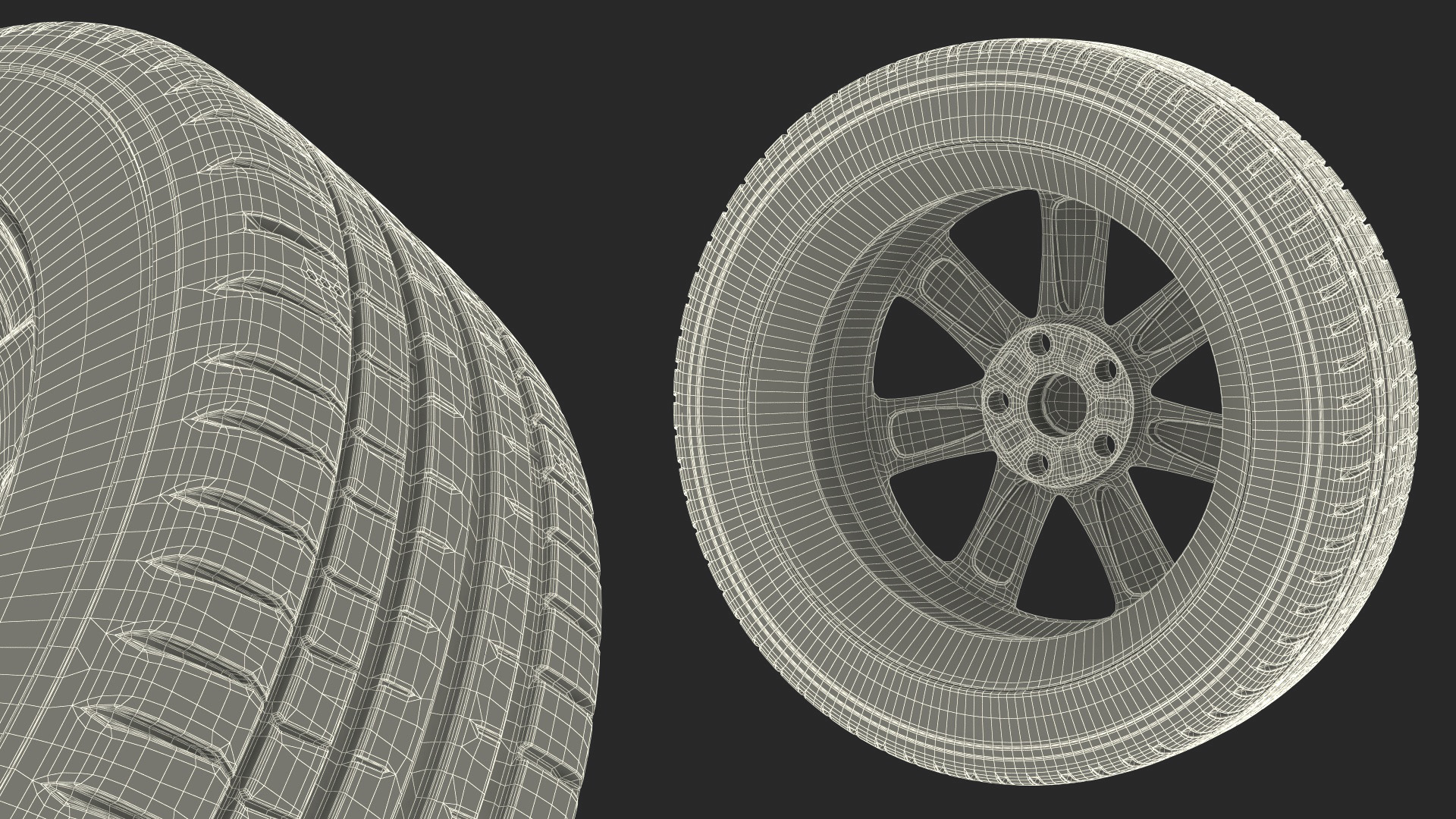 3D Toyota Car Wheel Rim Carrying Michelin Tire model