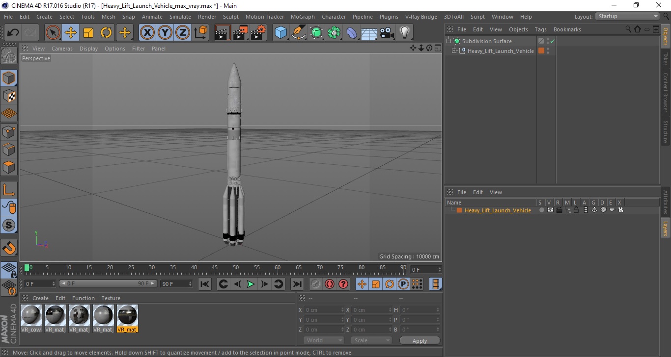 3D model Heavy Lift Launch Vehicle