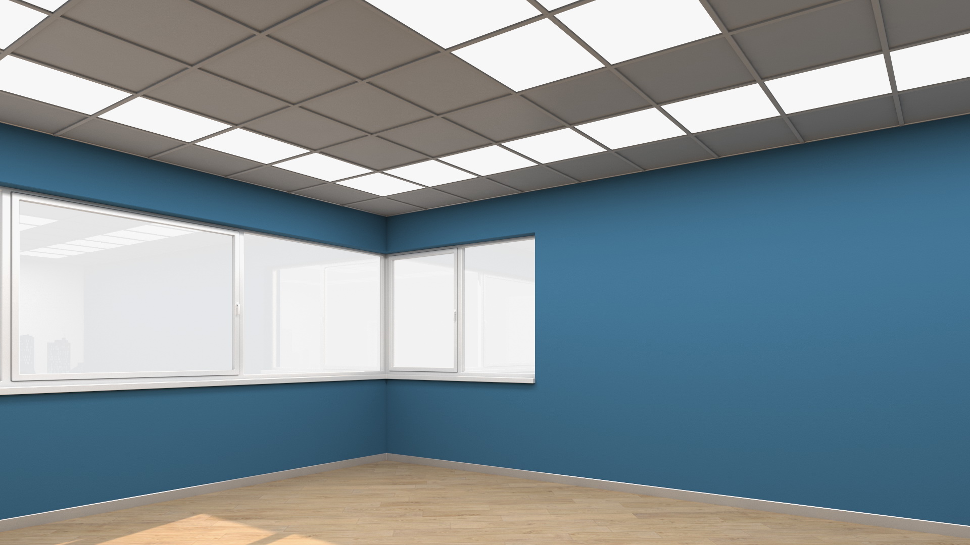 3D Seminar Room Empty Blue model
