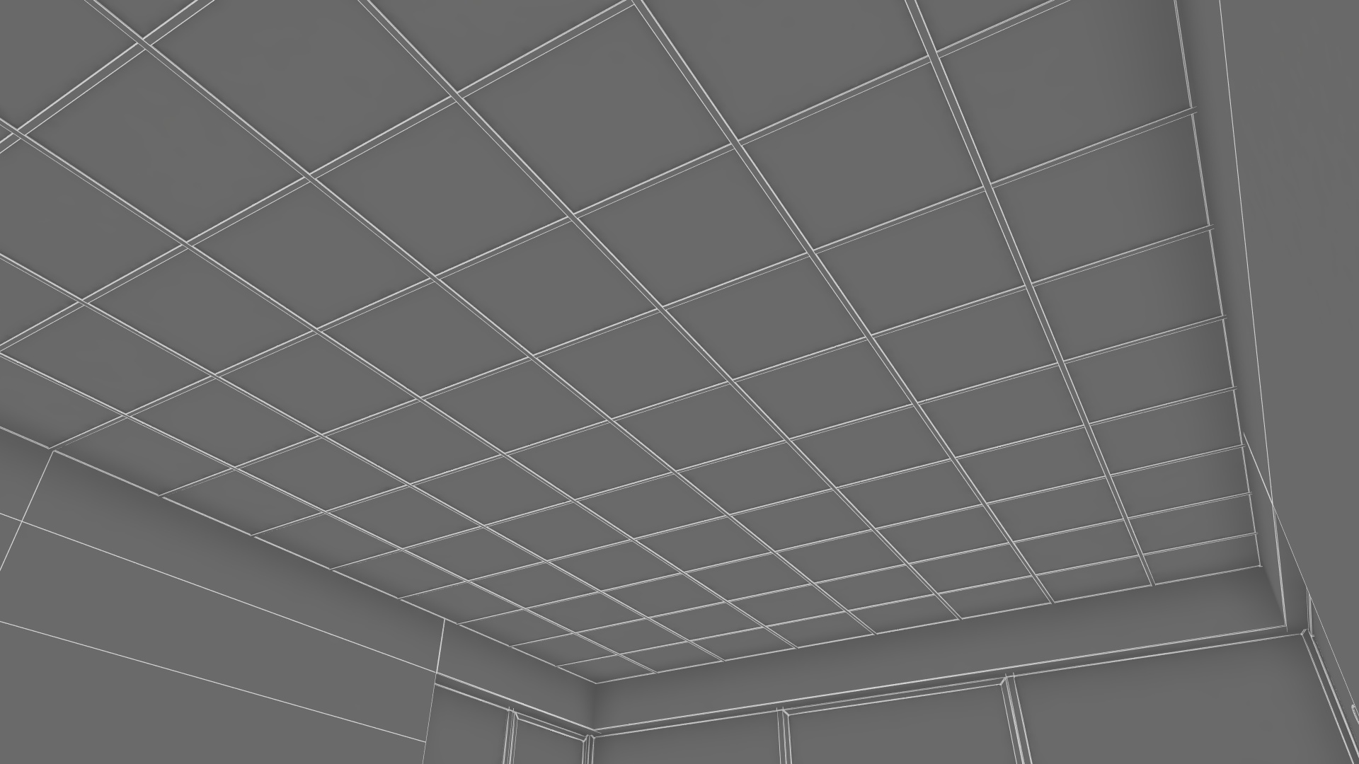 3D Seminar Room Empty Blue model