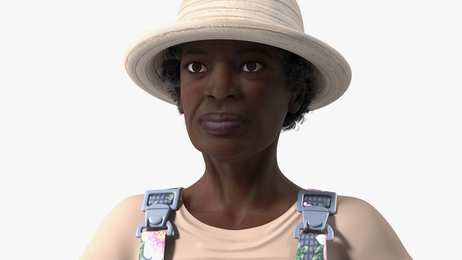 Gardener Afro American Woman Rigged for Modo 3D model