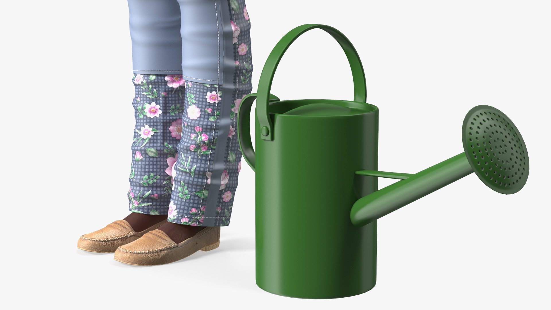 Gardener Afro American Woman Rigged for Modo 3D model