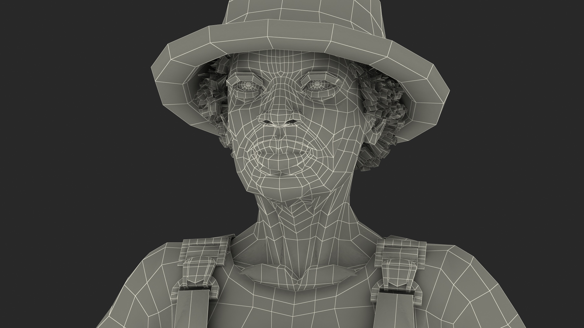 Gardener Afro American Woman Rigged for Modo 3D model