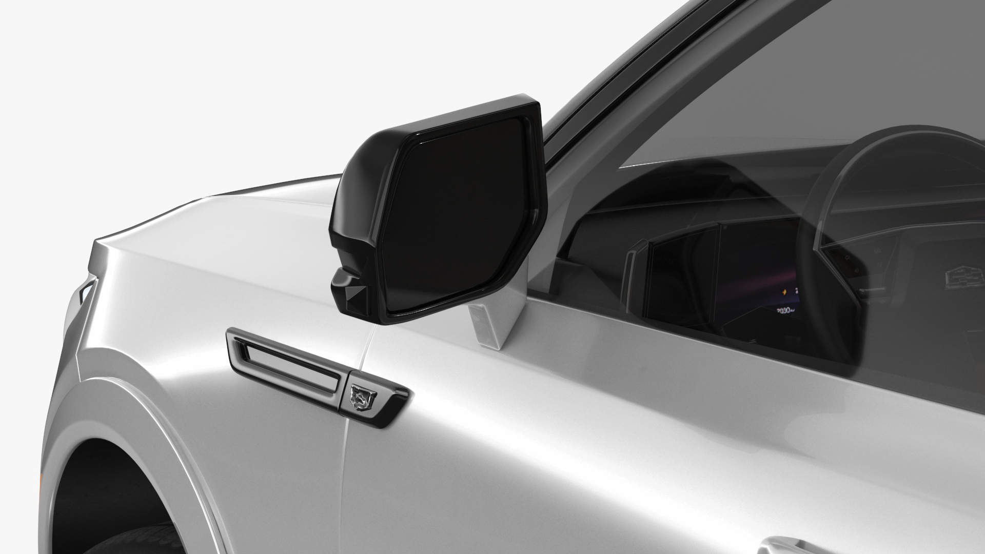 Cadillac Escalade IQ 2025 Summit White Rigged for Cinema 4D 3D model