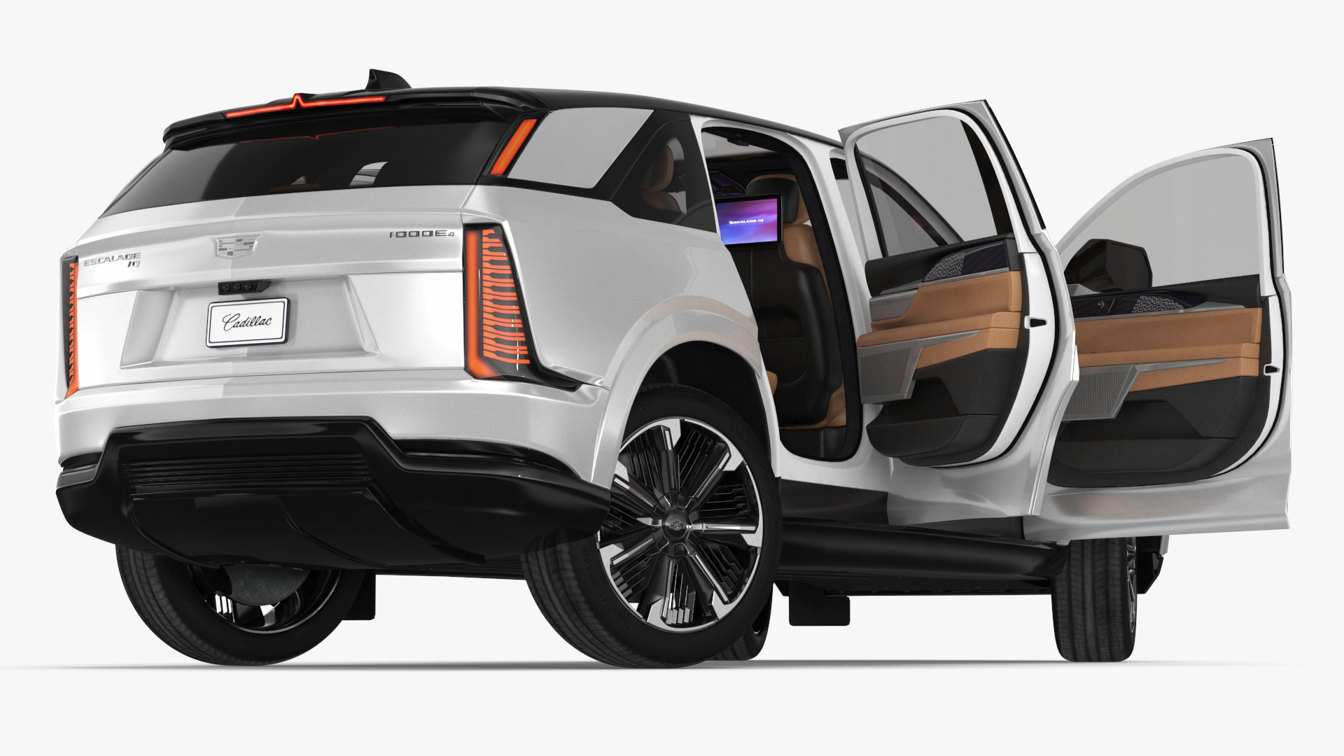 Cadillac Escalade IQ 2025 Summit White Rigged for Cinema 4D 3D model
