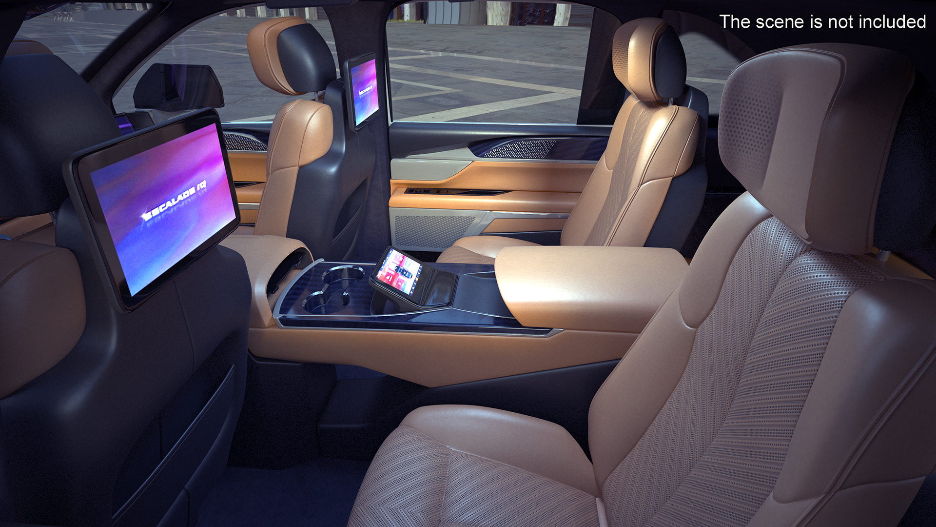 Cadillac Escalade IQ 2025 Summit White Rigged for Cinema 4D 3D model