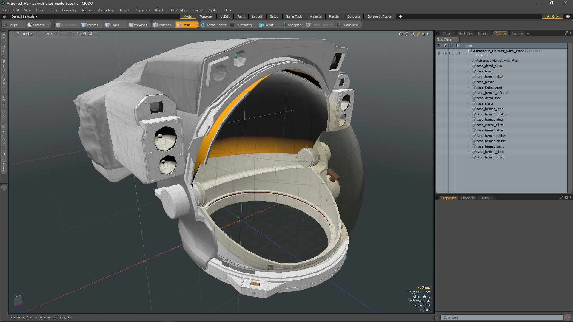 Astronaut Helmet with Visor 3D