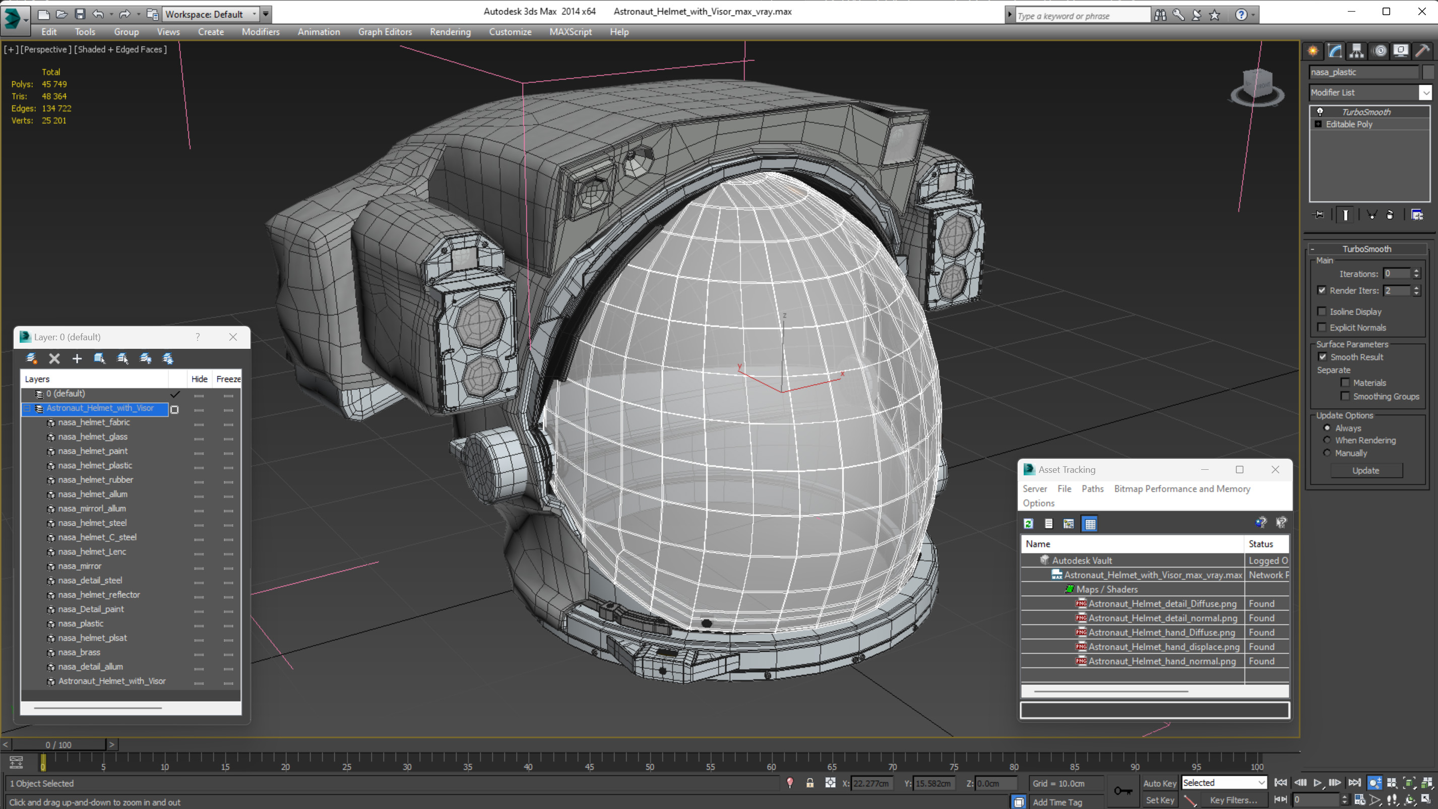 Astronaut Helmet with Visor 3D