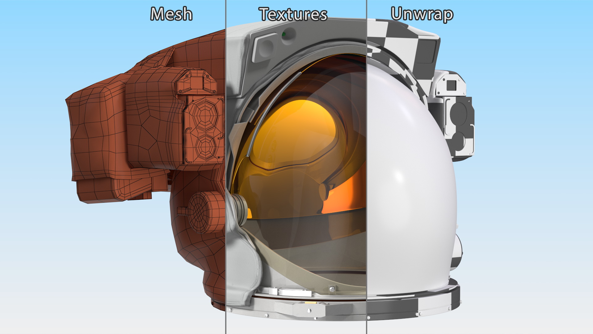 Astronaut Helmet with Visor 3D