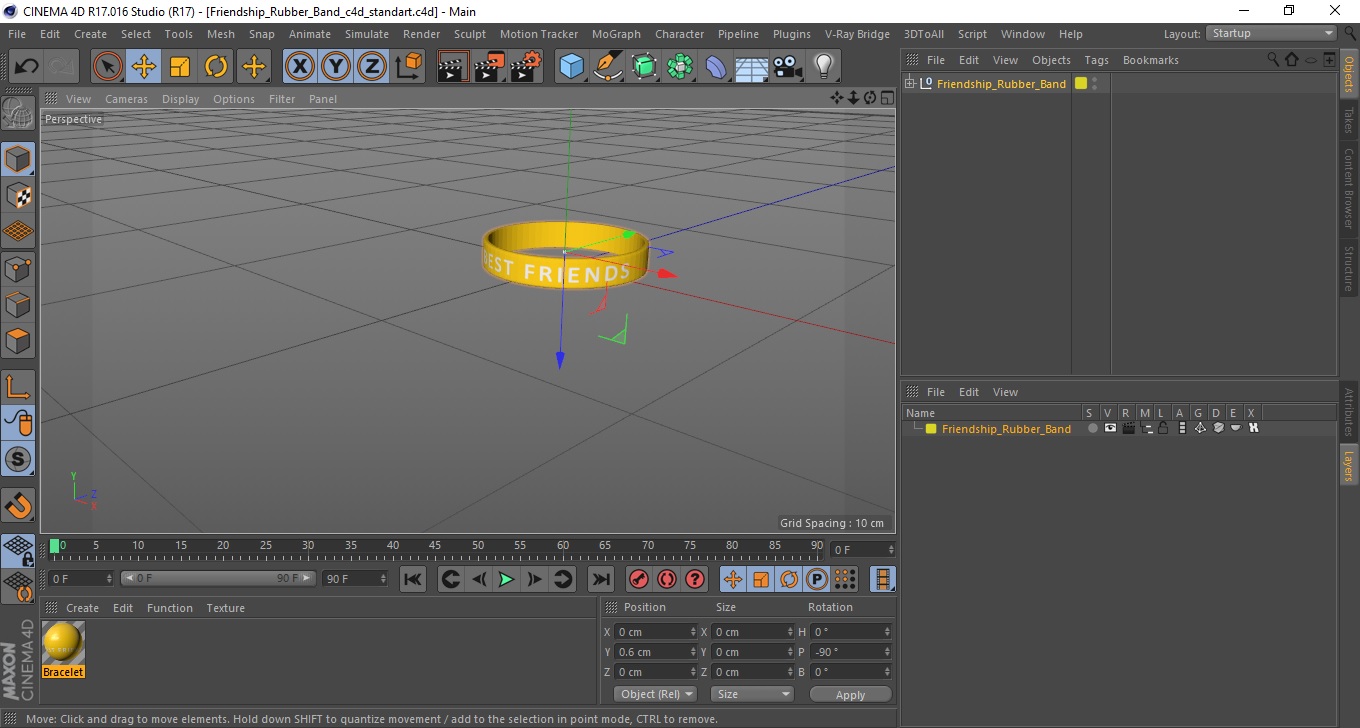 Friendship Rubber Band 3D